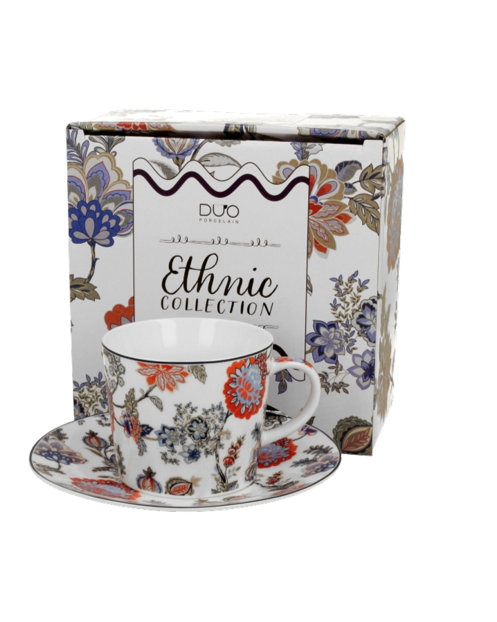 DUO PORCELAIN - FILIZANKA ZE SPODKIEM - SAHAT WHITE 240ml