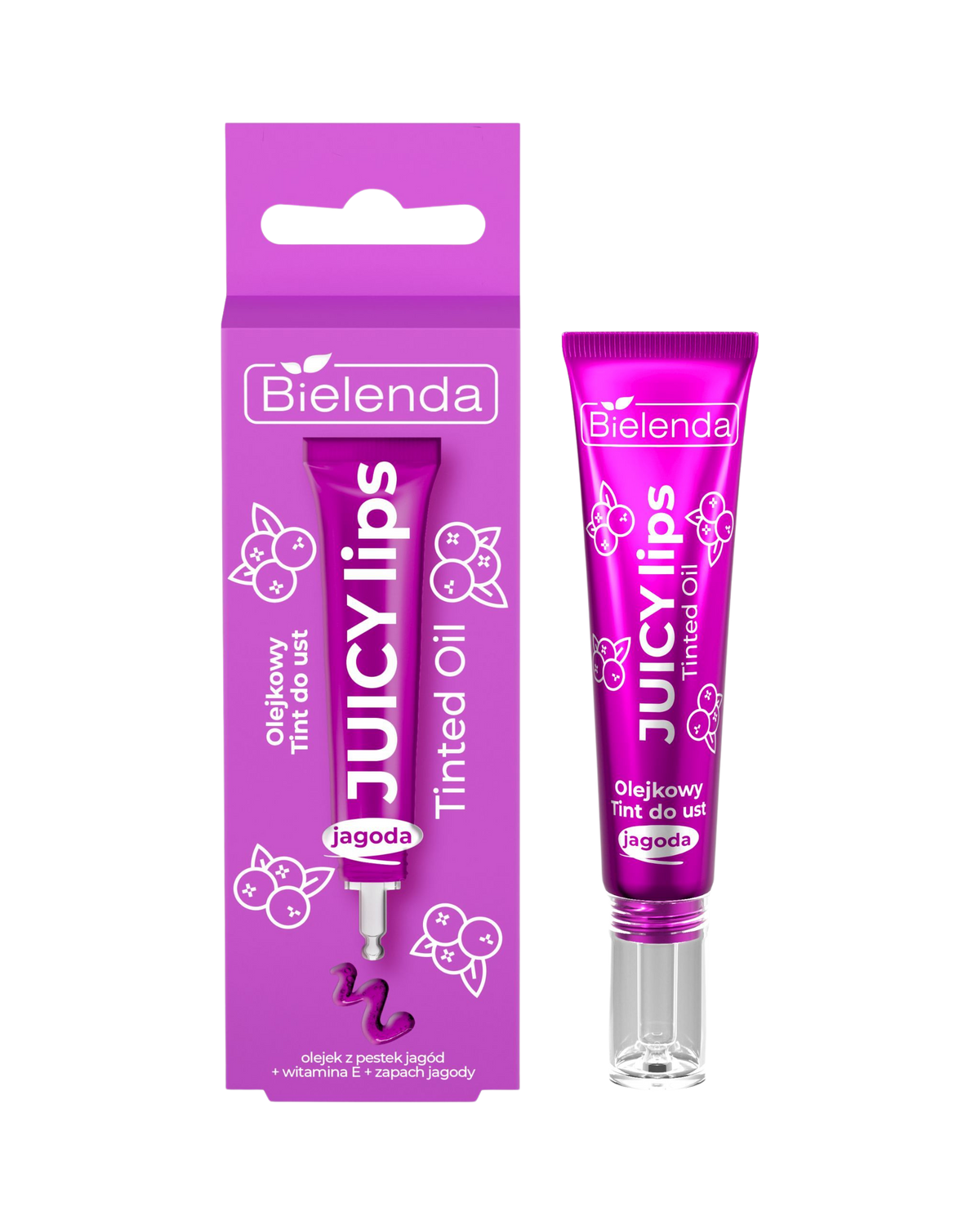 BIELENDA - JUICY TINT OLEJKOWY TINT DO UST JAGODA 10g