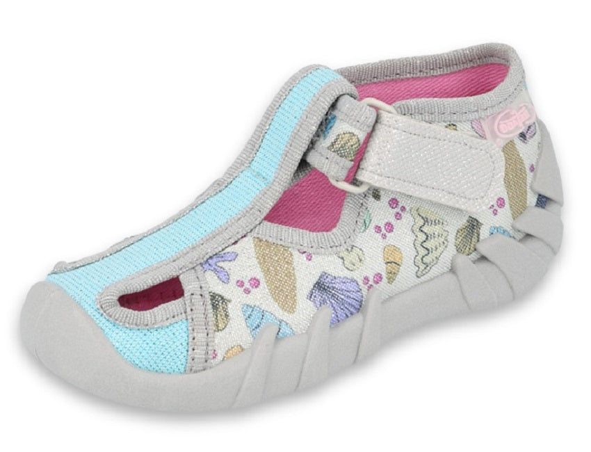 BUTY DZIECIECE - SPEEDY SZARY BROKAT