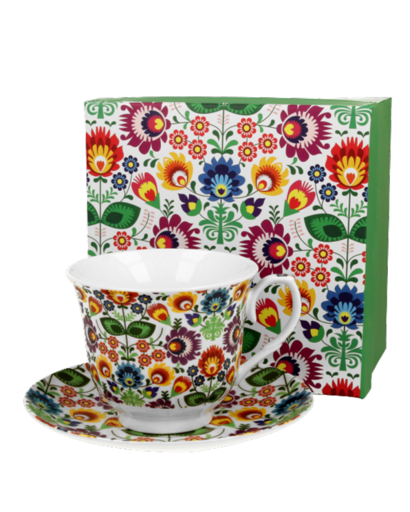 DUO PORCELAIN - FILIZANKA ZE SPODKIEM - LOWCZ 250ml