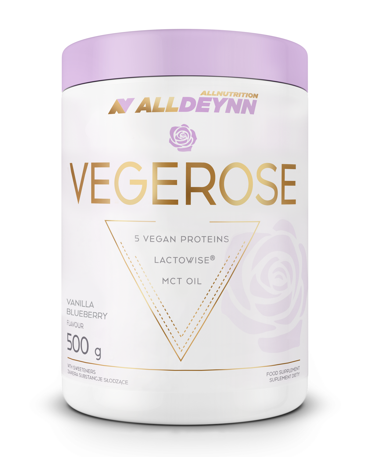 ALLDEYNN - VEGEROSE (PLANT BASED PROTEIN) VANILLA & BLUEBERRY 500g