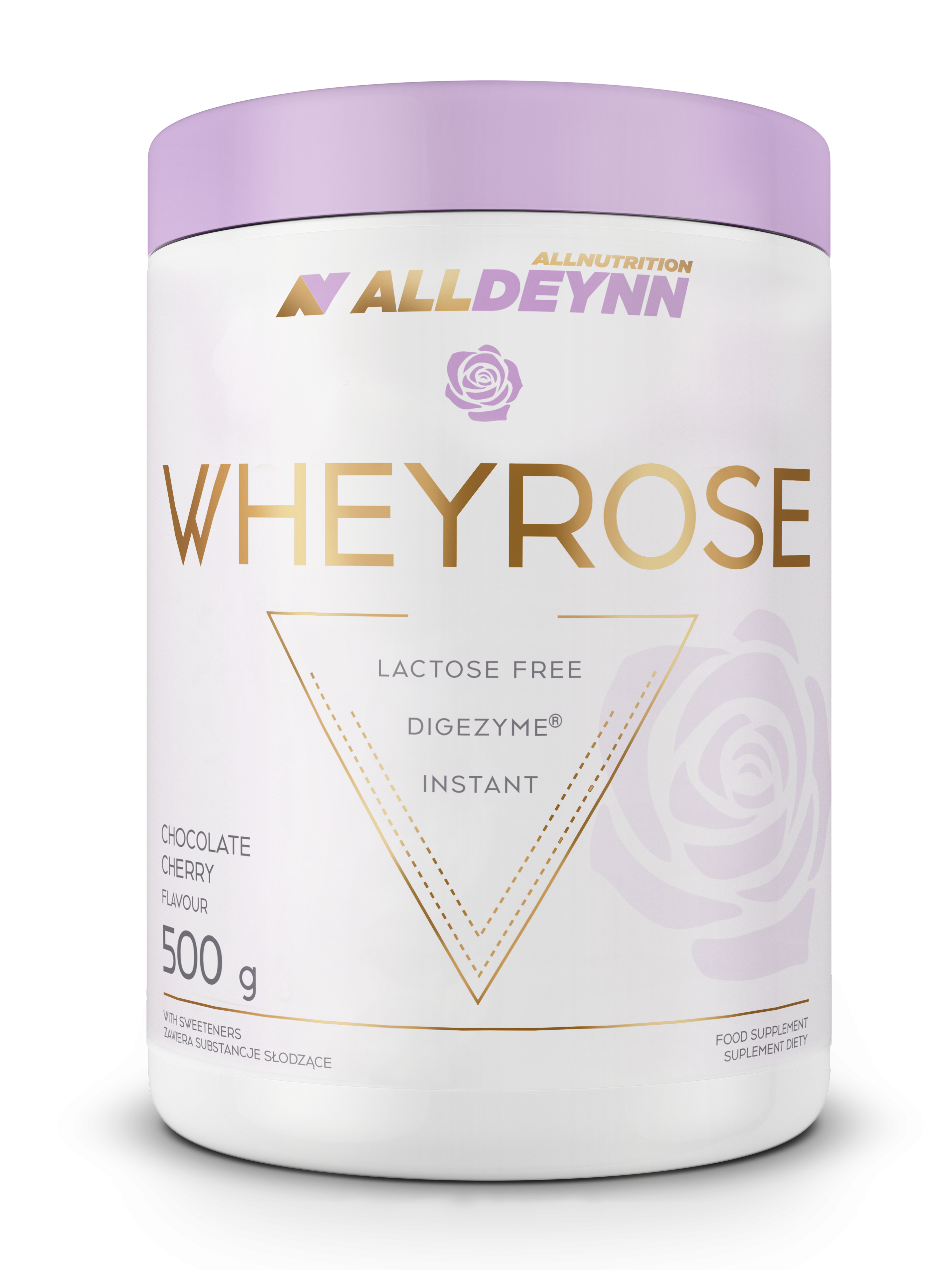 ALLDEYNN - WHEYROSE (PROTEIN POWDER) CHOCOLATE with FREEZE DRIED CHERRIES 500g