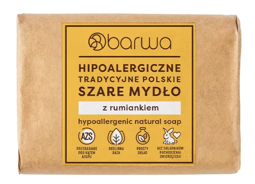 BARWA - MYDLO W KOSTCE HIPOALERGICZNE SZARE Z RUMIANKIEM 100g