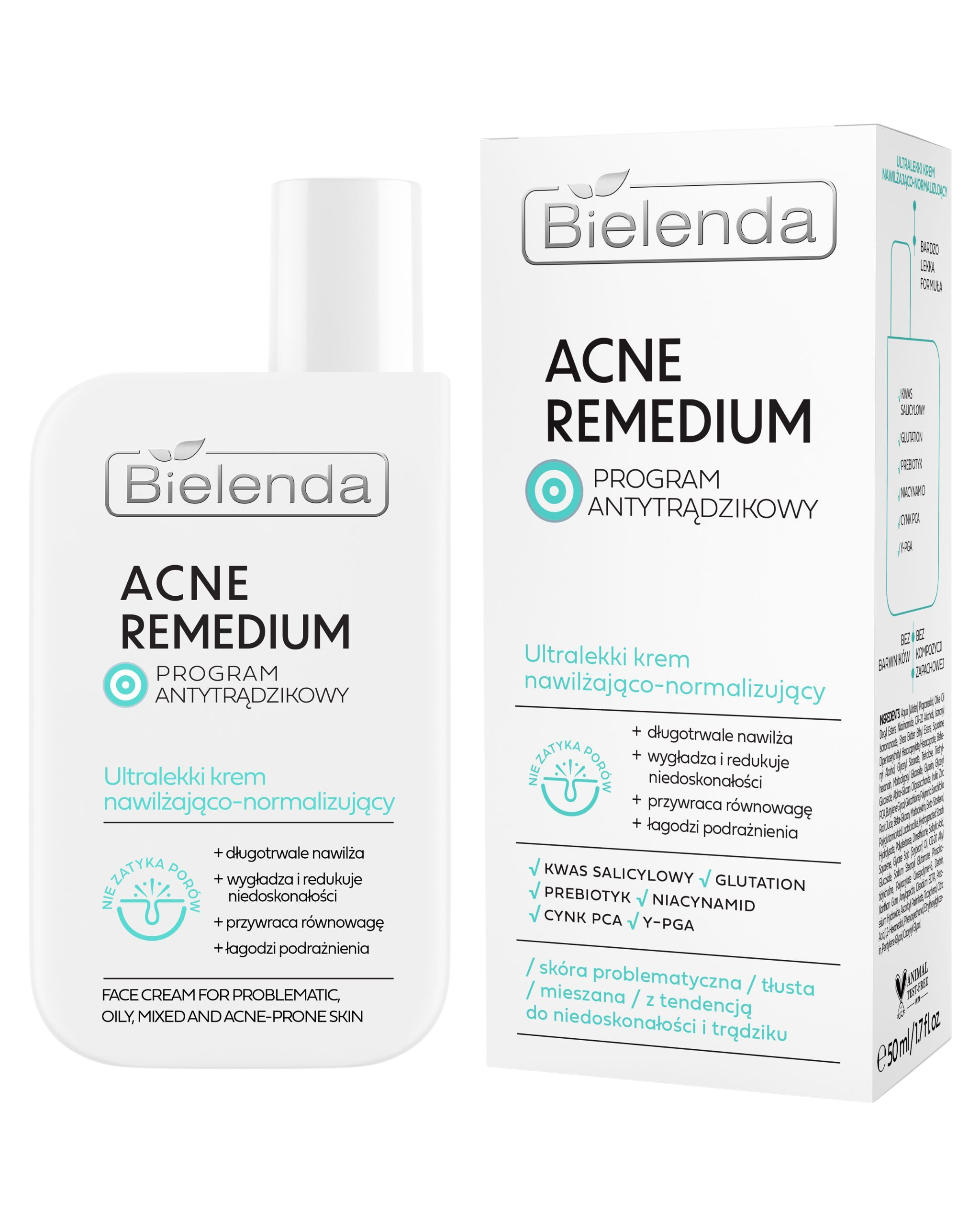BIELENDA - ACNE REMEDIUM ULTRALEKKI KREM NAWILZAJACO-NORMALIZUJACY 50ml