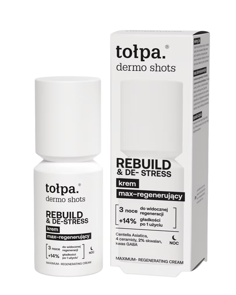 TOLPA - DERMO SHOTS - KREM MAX REGENERUJACY REBUILD & DE-STRESS NA NOC 50ml