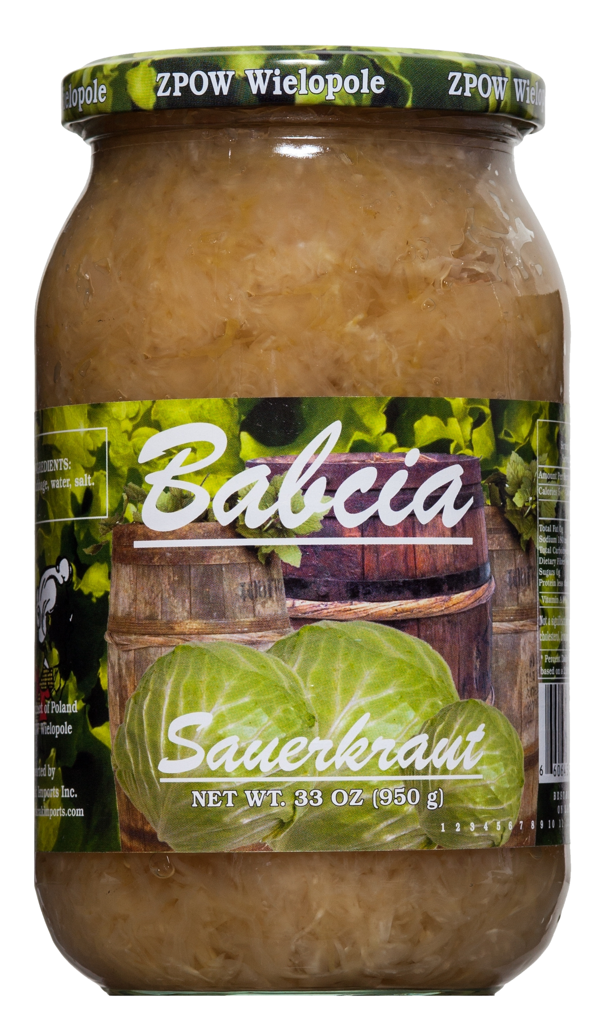 BABCIA SAUERKRAUT 30oz  *6 PACK*