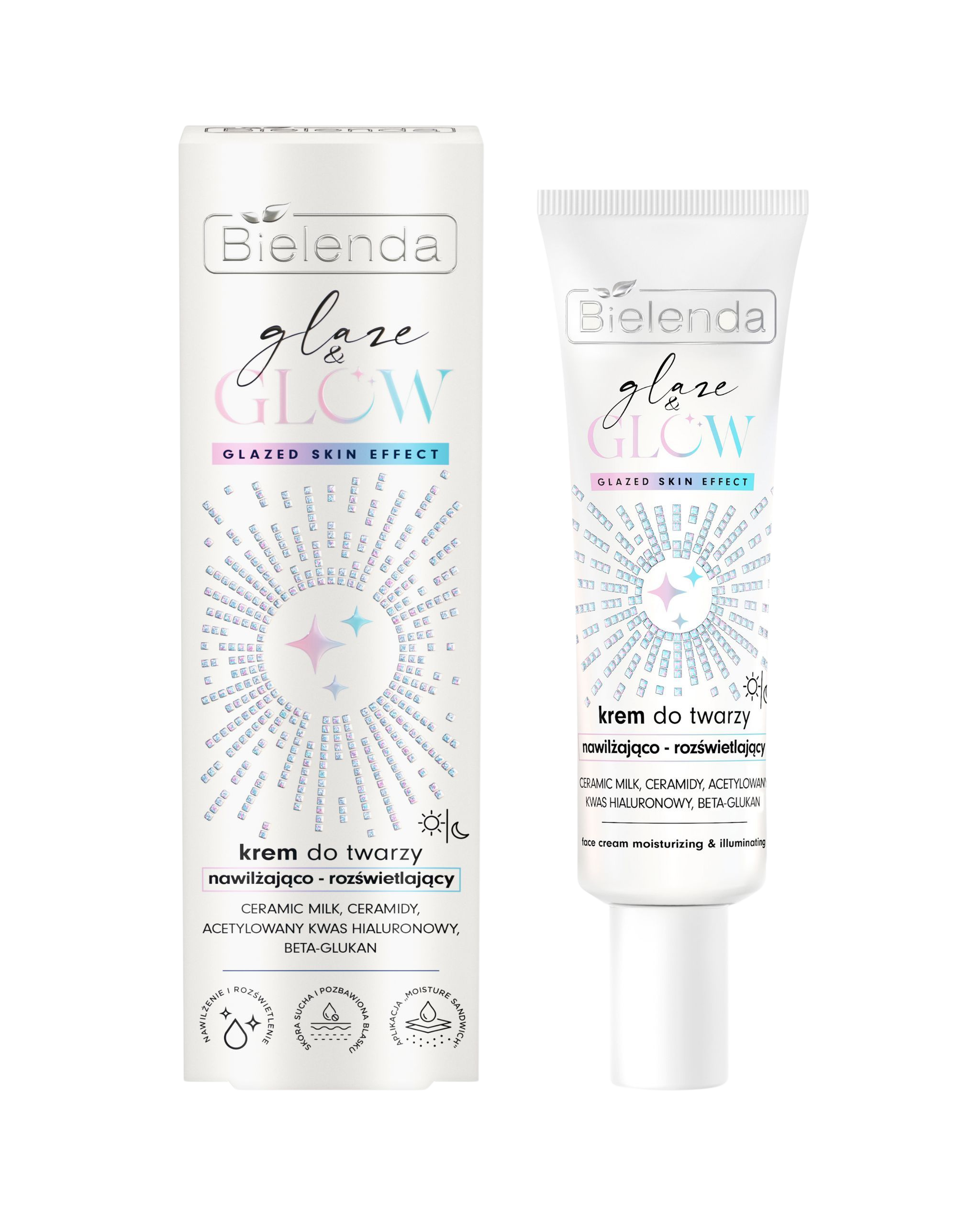 BIELENDA - GLAZE & GLOW KREM NAWILZAJACO-ROZSWIETLAJACY 50ml